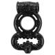 Чёрное эрекционное кольцо Rings Treadle с подхватом (черный)