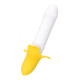 Пульсатор в форме банана B-nana - 19 см. (белый с желтым)