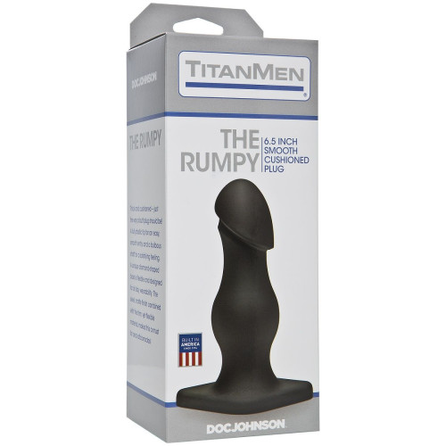 Чёрная анальная пробка TitanMen The Rumpy - 16,5 см. (черный)
