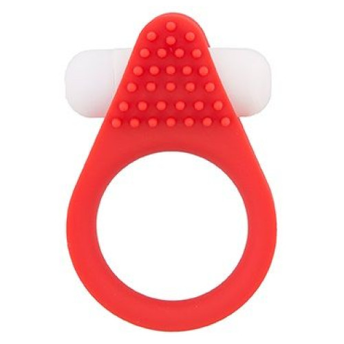 Красное эрекционное кольцо LIT-UP SILICONE STIMU RING 1 RED (красный)