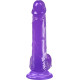 Фиолетовый реалистичный фаллоимитатор Mr. Bold L - 18,5 см. (фиолетовый)