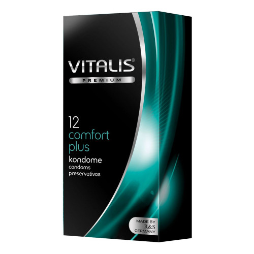 Контурные презервативы VITALIS PREMIUM comfort plus - 12 шт. (прозрачный)