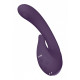 Фиолетовый вибромассажер Miki со стимулятором клитора - 17 см. (фиолетовый)