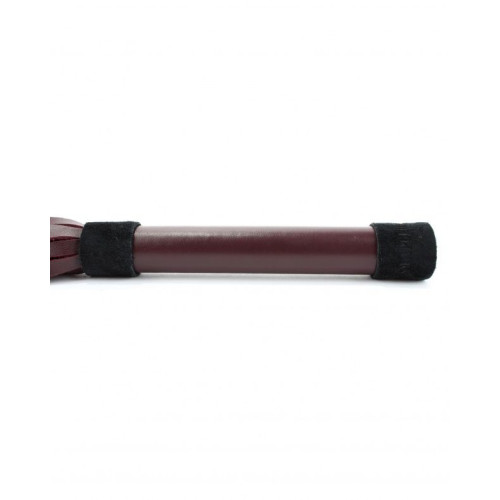 Бордовая плеть Maroon Leather Whip с гладкой ручкой - 45 см. (бордовый)
