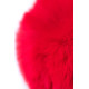 Серебристая анальная втулка TOYFA Metal с красным хвостиком (красный)
