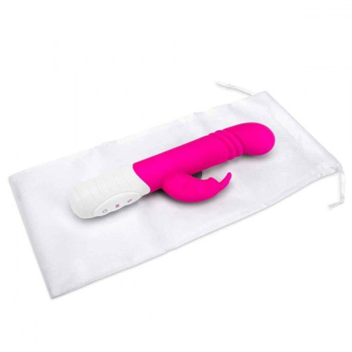 Розовый массажер для G-точки Slim Shaft thrusting G-spot Rabbit - 23 см. (розовый)