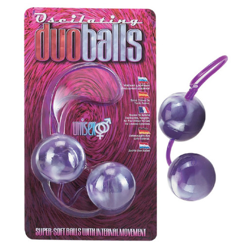 Фиолетово-белые вагинальные шарики со смещенным центром тяжести (фиолетовый с белым)