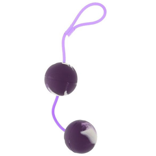 Фиолетово-белые вагинальные шарики со смещенным центром тяжести (фиолетовый с белым)