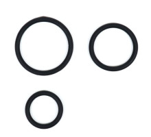 Набор из 3 черных эрекционных колец «Оки-Чпоки» (черный)