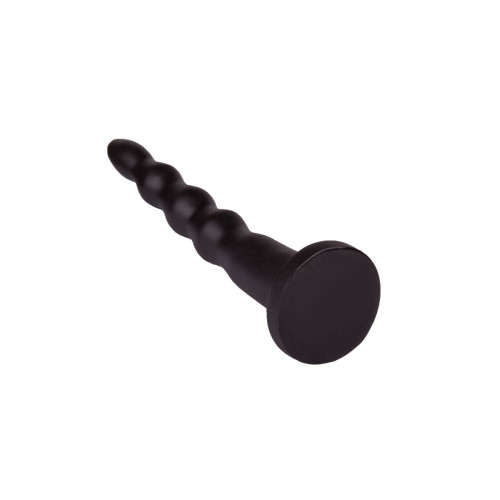 Чёрная анальная ёлочка из 5 звеньев - 20 см. (черный)
