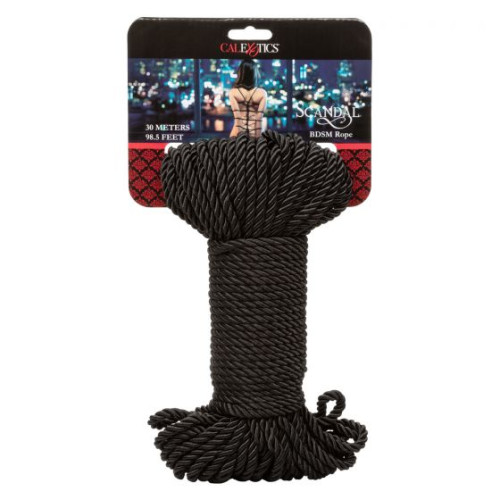 Черная веревка для шибари BDSM Rope - 30 м. (черный)