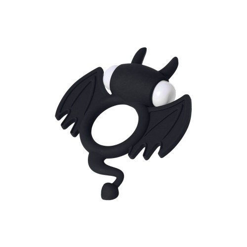 Черное эрекционное кольцо на пенис JOS COCKY DEVIL (черный)