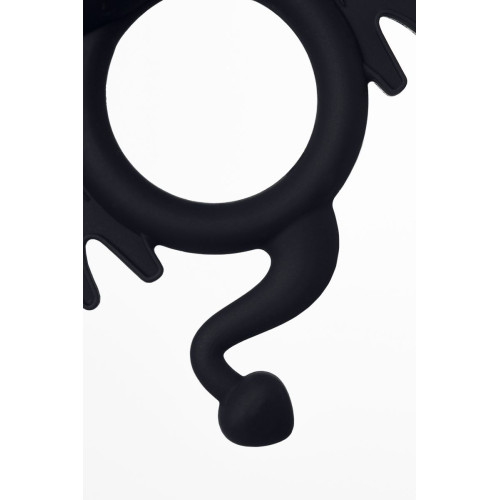 Черное эрекционное кольцо на пенис JOS COCKY DEVIL (черный)