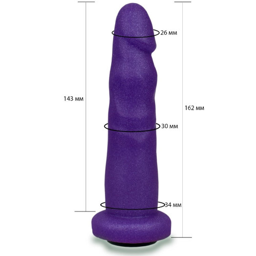 Фиолетовая реалистичная насадка-плаг - 16,2 см. (фиолетовый)