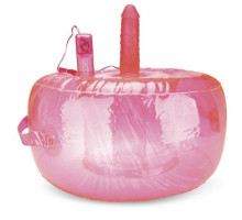 Розовая надувная подушка для секса в вибратором (розовый)