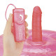 Розовая надувная подушка для секса в вибратором (розовый)