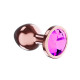 Пробка цвета розового золота с лиловым кристаллом Diamond Quartz Shine S - 7,2 см. (лиловый)