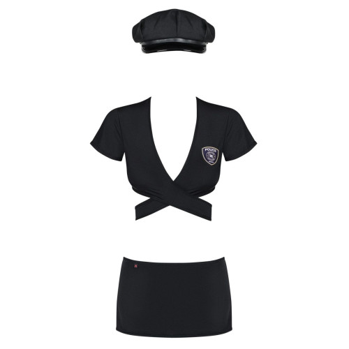 Пикантный костюм полисвуман Police (черный|S-M)
