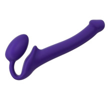 Фиолетовый безремневой страпон Silicone Bendable Strap-On - size S (фиолетовый)