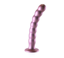 Розовый фаллоимитатор Beaded G-Spot - 21 см. (розовый)