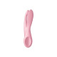 Розовый вибратор Threesome 1 с  пальчиками (розовый)