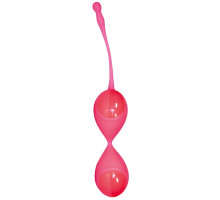 Розовые вагинальные шарики с хвостиком для извлечения (розовый)