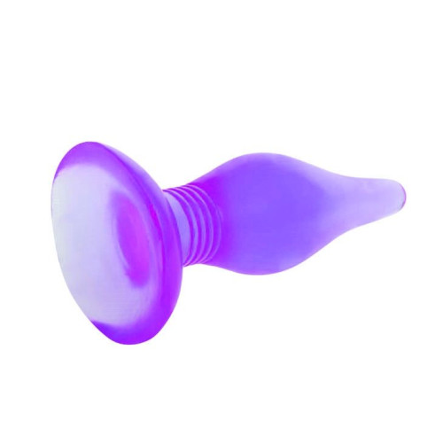 Фиолетовая анальная пробка с утонченным кончиком - 13,8 см. (фиолетовый)