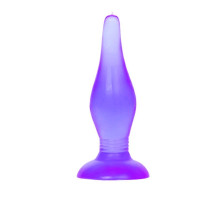 Фиолетовая анальная пробка с утонченным кончиком - 13,8 см. (фиолетовый)