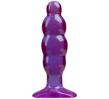 Фиолетовая рельефная анальная пробка SpectraGels Purple Anal Stuffer - 14 см. (фиолетовый)