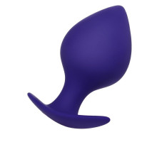 Фиолетовая силиконовая анальная пробка Glob - 10 см. (фиолетовый)
