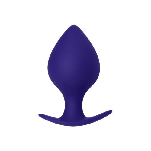 Фиолетовая силиконовая анальная пробка Glob - 10 см. (фиолетовый)
