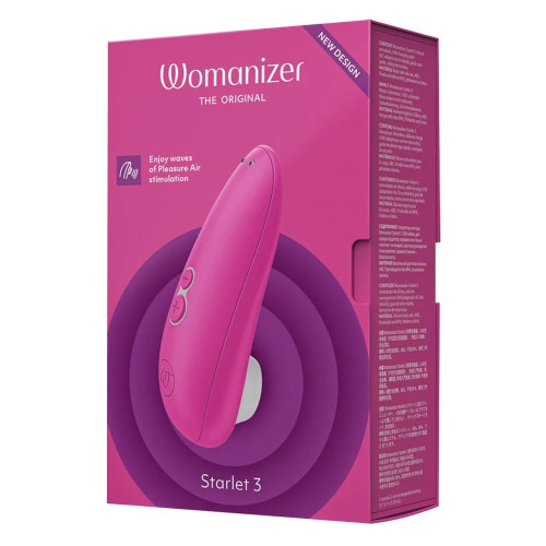 Розовый клиторальный стимулятор Womanizer Starlet 3 (розовый)