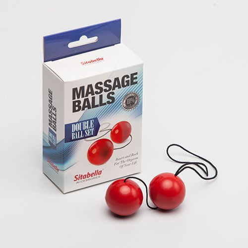 Красные массажные вагинальные шарики (красный)