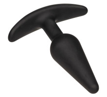Черная конусовидная анальная пробка для ношения Boundless Slim Plug - 7,5 см. (черный)