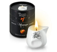 Массажная свеча с ароматом персика Bougie Massage Gourmande Pêche - 80 мл. (белый)