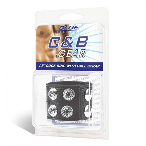 Ремень на член и мошонку 1.5  Cock Ring With Ball Strap (черный)