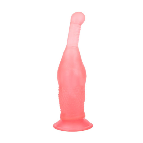 Розовый анальный стимулятор на присоске - 16,5 см. (розовый)