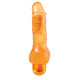 Оранжевый вибратор-реалистик JELLY JOY 7INCH 10 RHYTHMS ORANGE - 17,5 см. (оранжевый)