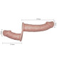 Женский телесный страпон с вагинальной вибропробкой Ultra - 17,5 см. (телесный)