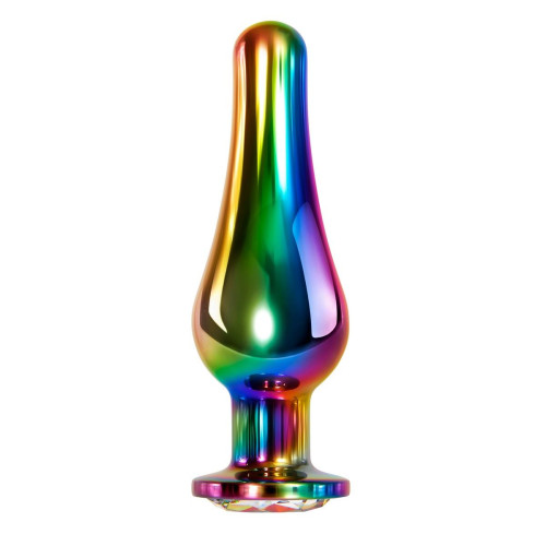 Набор из 3 радужных анальных пробок Rainbow Metal Plug Set (разноцветный)