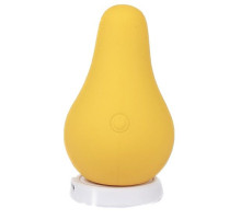 Желтый перезаряжаемый вибратор Juicy Pear - 8,2 см. (желтый)