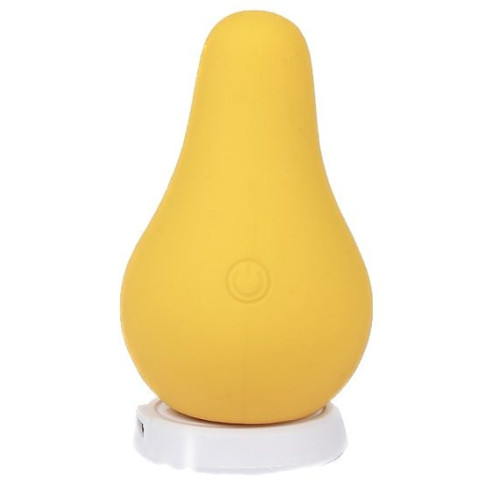 Желтый перезаряжаемый вибратор Juicy Pear - 8,2 см. (желтый)