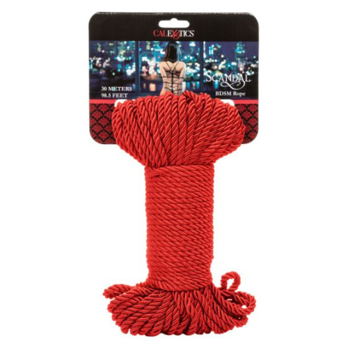 Красная веревка для связывания BDSM Rope - 30 м. (красный)