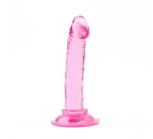 Розовый анальный фаллоимитатор на присоске - 12 см. (розовый)