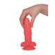 Розовый гелевый анальный стимулятор на присоске - 14 см. (розовый)