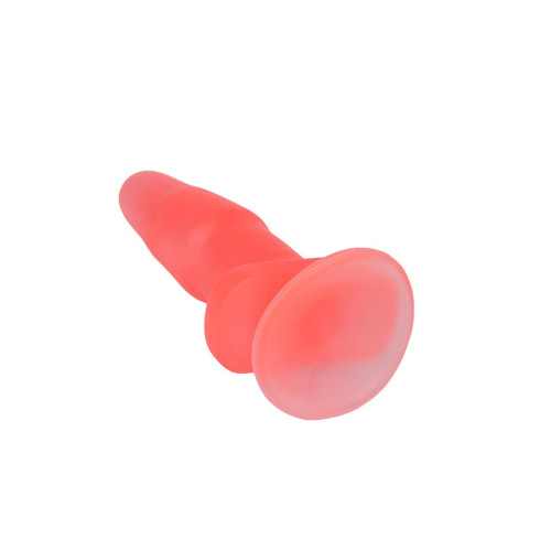 Розовый гелевый анальный стимулятор на присоске - 14 см. (розовый)