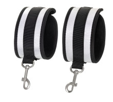Серебристо-черные наручники Anonymo (серебристый с черным)