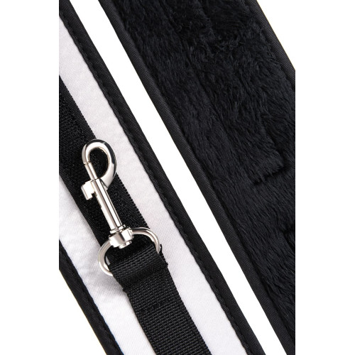 Серебристо-черные наручники Anonymo (серебристый с черным)