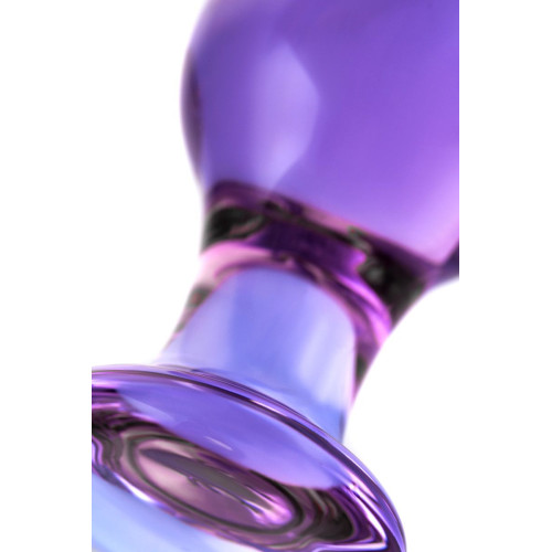 Фиолетовая стеклянная анальная пробка - 10 см. (фиолетовый)