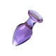 Фиолетовая стеклянная анальная пробка - 10 см. (фиолетовый)
